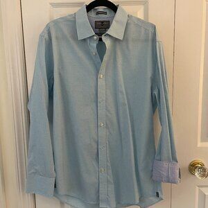 Black Brown 1826 Men's Dress Shirt | Slim Fit, Non-iron | Size 16-1/2 34